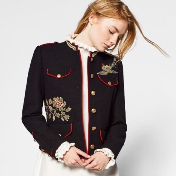 Zara mandarin collar military jacket - Picture 3 of 3
